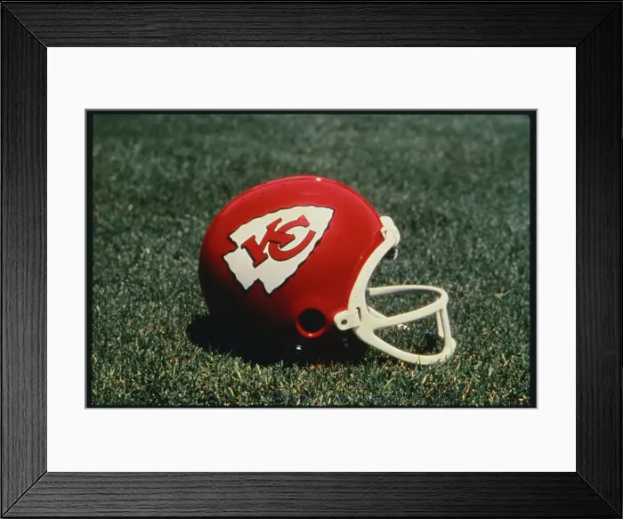 Framed Print : A Kansas City Chiefs Helmet and Logo Framed Print : A Kansas City Chiefs Helmet and Logo
