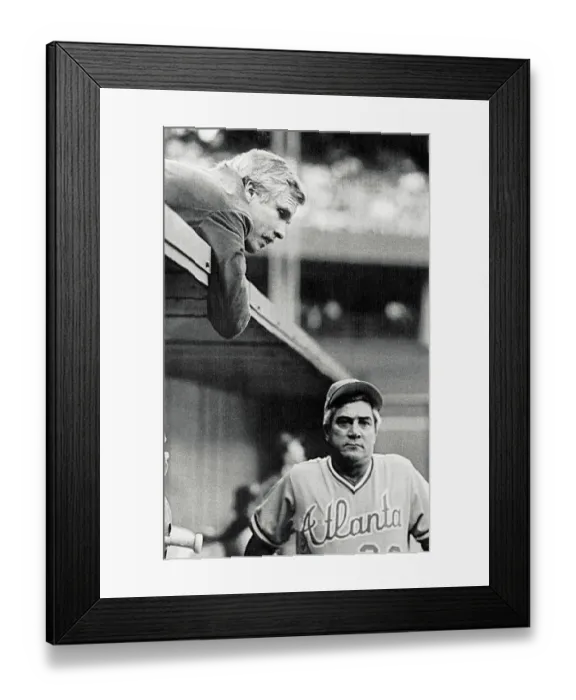 Framed Print : Ted Turner and Eddie Haas Framed Print : Ted Turner and Eddie Haas