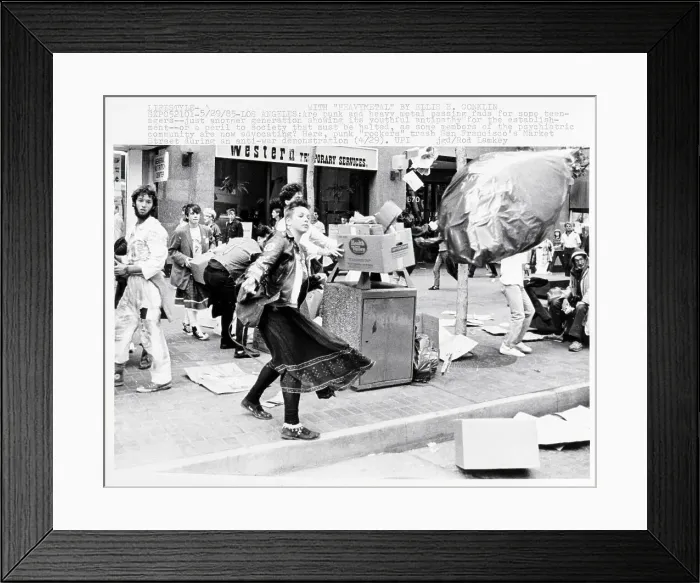 Framed Print : Punks Trash Street During Demonstration Framed Print : Punks Trash Street During Demonstration