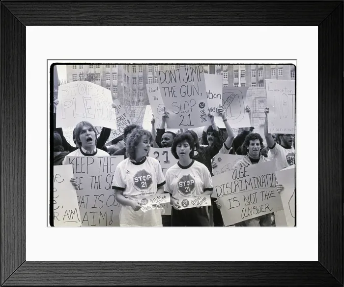 Framed Print : Students Protest Drinking Age Framed Print : Students Protest Drinking Age