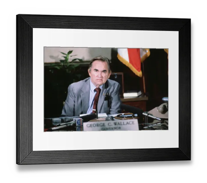 Framed Print : Governor George Wallace Pausing at Press Release Session Framed Print : Governor George Wallace Pausing at Press Release Session