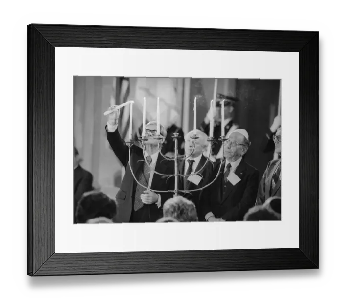 Framed Print : Holocaust Survivors Lighting Menorah at Memorial Service Framed Print : Holocaust Survivors Lighting Menorah at Memorial Service