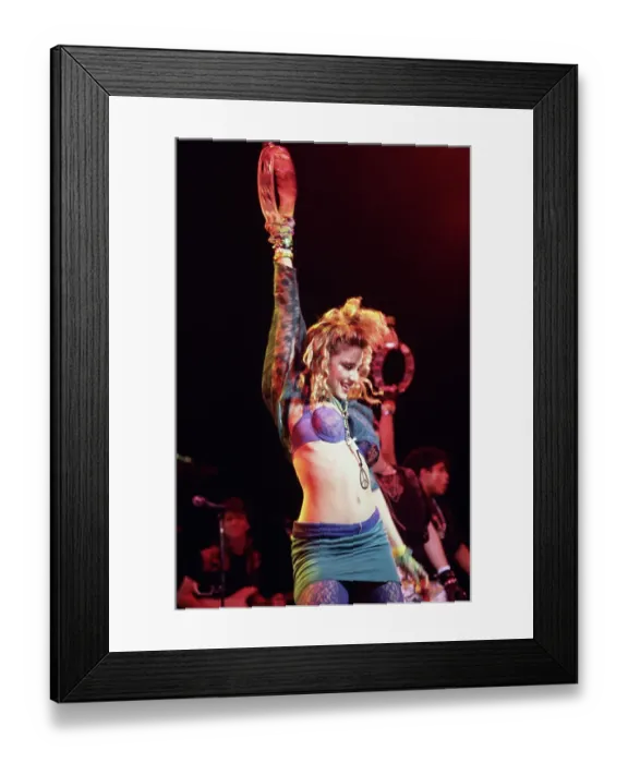 Framed Print : Portrait of American Singer Madonna on Stage Framed Print : Portrait of American Singer Madonna on Stage
