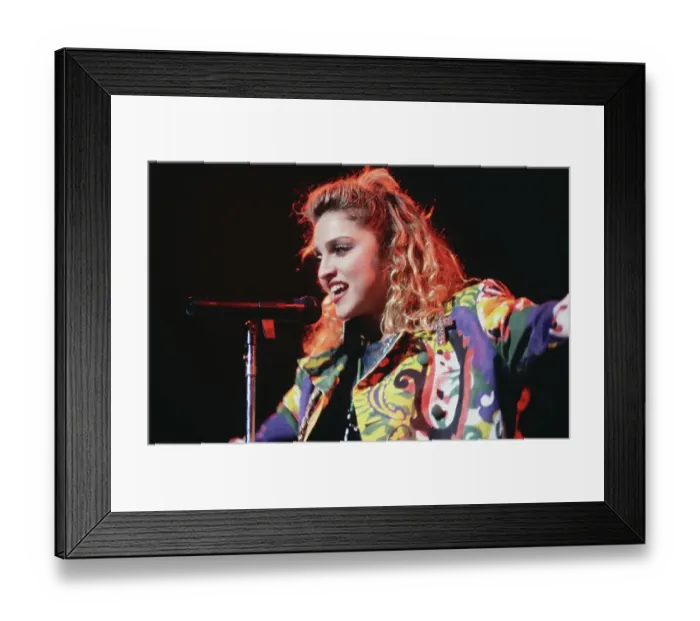 Framed Print : Portrait of American Singer Madonna on Stage Framed Print : Portrait of American Singer Madonna on Stage