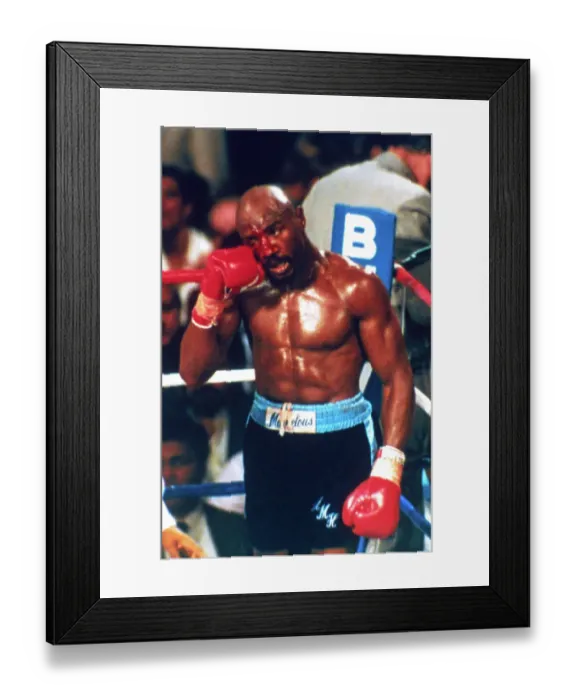 Framed Print : World Middleweight Champion Marvin Hagler Pausing in the Ring Framed Print : World Middleweight Champion Marvin Hagler Pausing in the Ring
