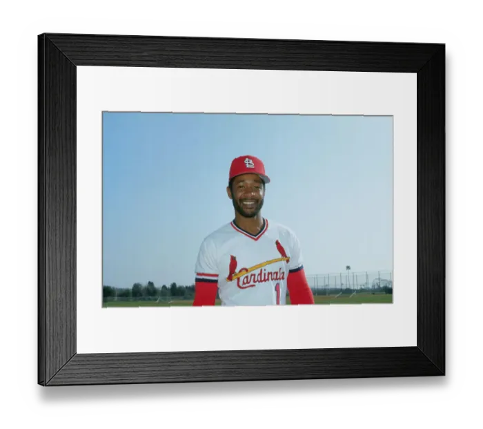 Framed Print : Portrait of Baseball Player Ozzie Smith Framed Print : Portrait of Baseball Player Ozzie Smith