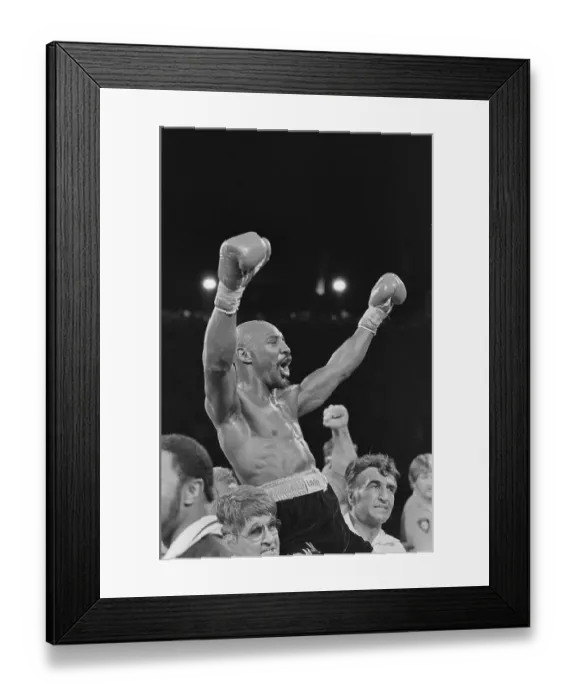 Framed Print : Marvin Hagler Celebrating Boxing Victory Framed Print : Marvin Hagler Celebrating Boxing Victory