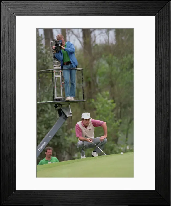 Framed Print : Curtis Strange on the Camera While Attempting to Win Masters Framed Print : Curtis Strange on the Camera While Attempting to Win Masters