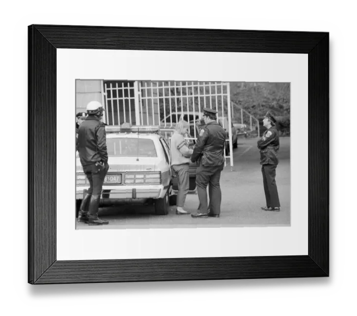 Framed Print : Amy Carter Arrested During Protest Framed Print : Amy Carter Arrested During Protest