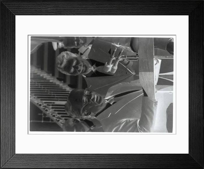 Framed Print : Ronald Reagan and Belisario Betancur at Airfield Podium Framed Print : Ronald Reagan and Belisario Betancur at Airfield Podium