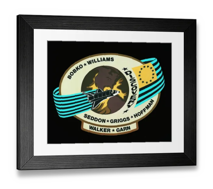 Framed Print : Nasa 51-D Mission Insignia Framed Print : Nasa 51-D Mission Insignia