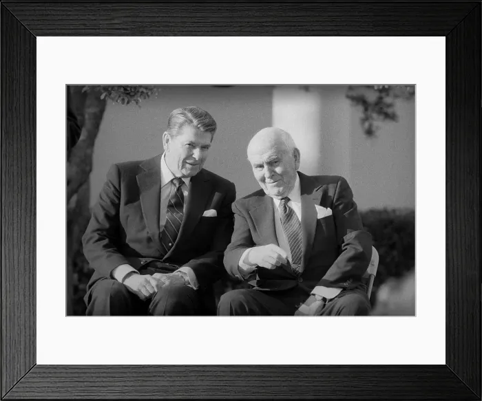Framed Print : Ronald Reagan Conversing with John McCloy Framed Print : Ronald Reagan Conversing with John McCloy
