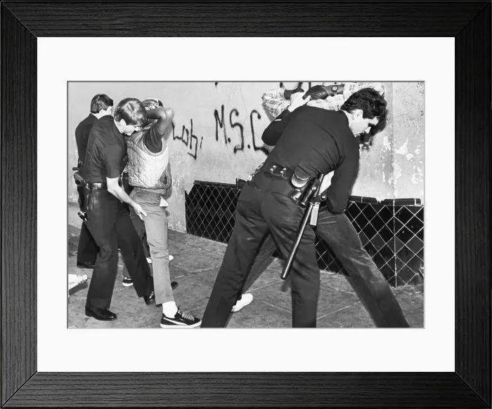 Framed Print : LAPD Search Suspected Gang Members Framed Print : LAPD Search Suspected Gang Members