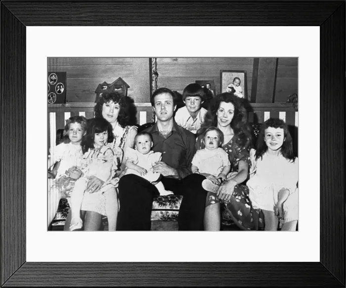 Framed Print : Roylston Potter Seated W / Wives And Kids Framed Print : Roylston Potter Seated W / Wives And Kids