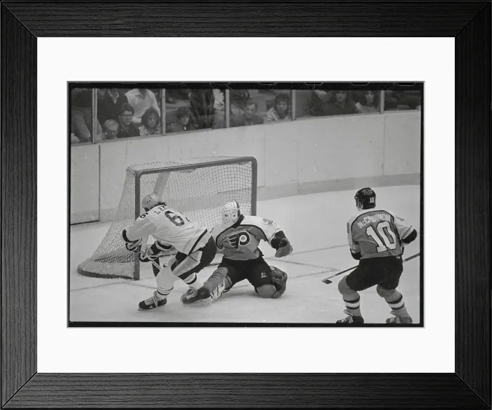 Framed Print : Hockey Action at The Net