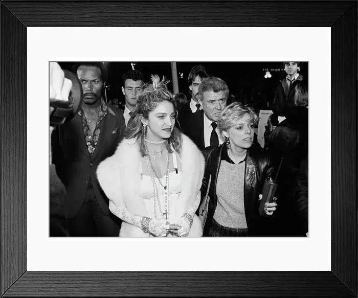 Framed Print : Madonna Arriving at Premiere of Desperately Seeking Susan Framed Print : Madonna Arriving at Premiere of Desperately Seeking Susan