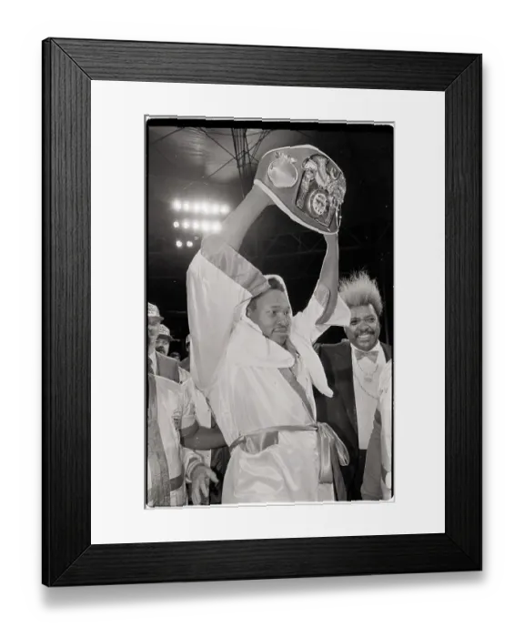 Framed Print : Larry Holmes Holding IBF Championship Belt Framed Print : Larry Holmes Holding IBF Championship Belt