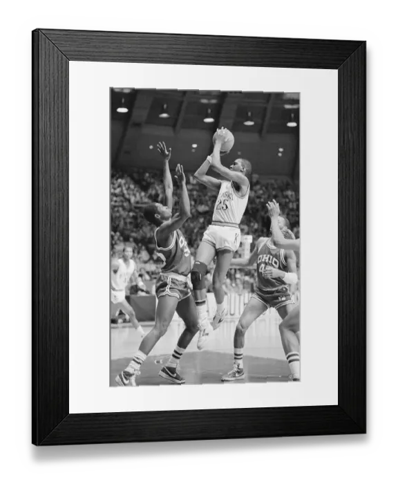 Framed Print : Danny Manning Shooting Basketball Framed Print : Danny Manning Shooting Basketball