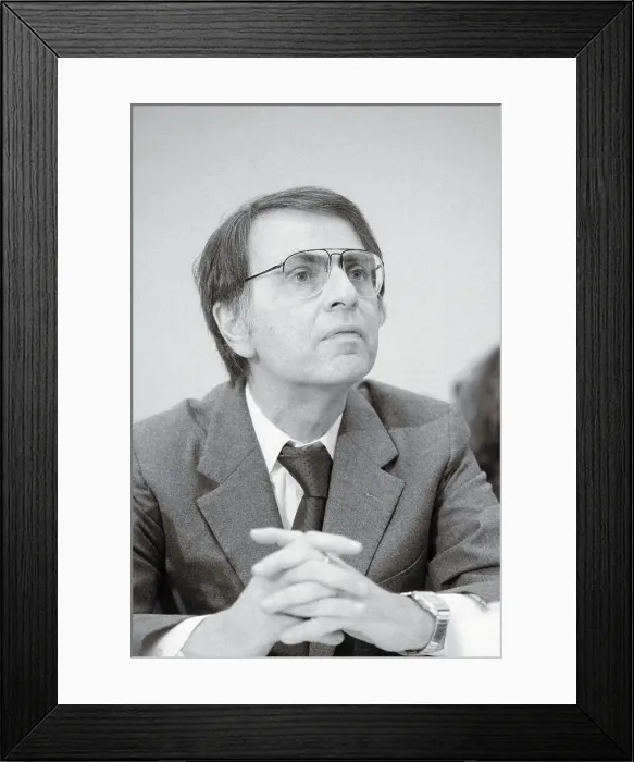 Framed Print : Portrait of Carl Sagan Framed Print : Portrait of Carl Sagan