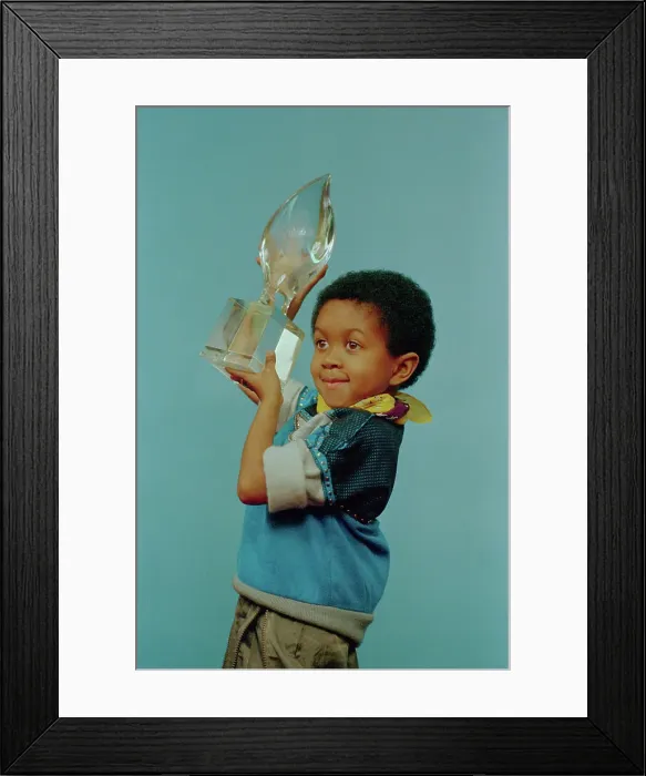 Framed Print : Emmanuel Lewis Holding Award Framed Print : Emmanuel Lewis Holding Award