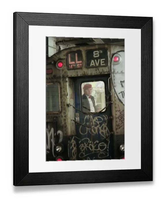 Framed Print : Guardian Angels Leader Curtis Sliwa in Subway Train Framed Print : Guardian Angels Leader Curtis Sliwa in Subway Train