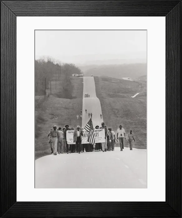 Framed Print : Reenactment Of Selma Montgomery March Framed Print : Reenactment Of Selma Montgomery March