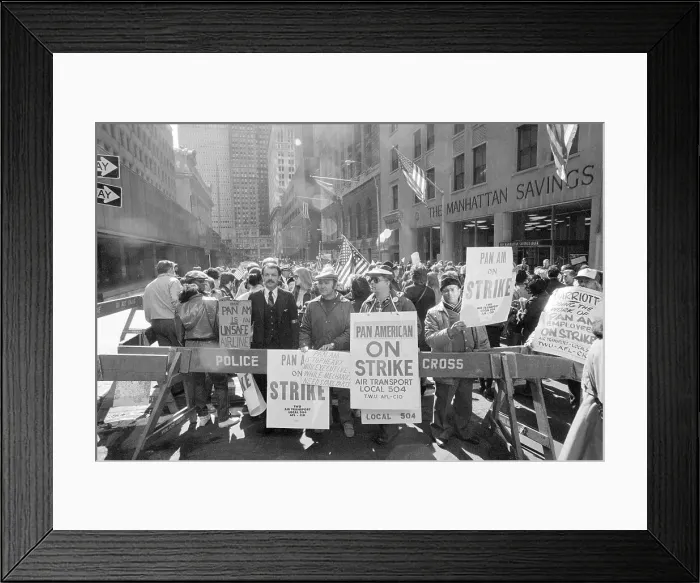 Framed Print : Pan Am Employees Rallying Framed Print : Pan Am Employees Rallying