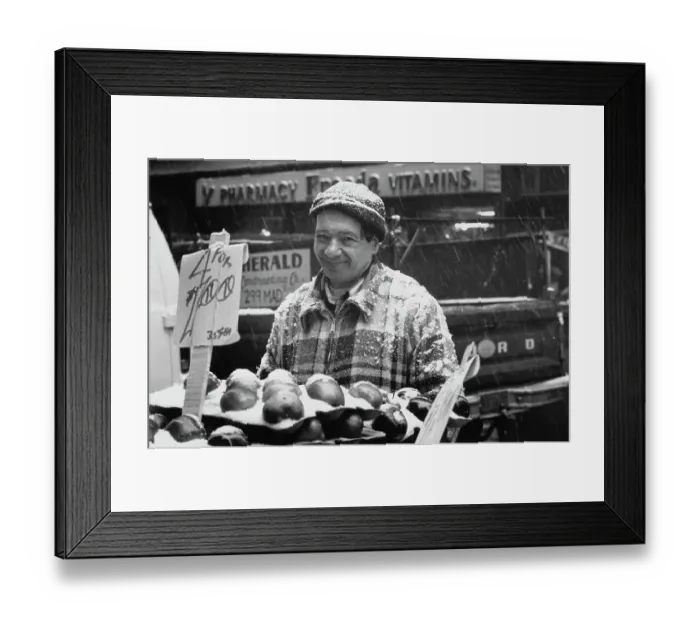 Framed Print : A sidewalk vendor in Midtown Framed Print : A sidewalk vendor in Midtown