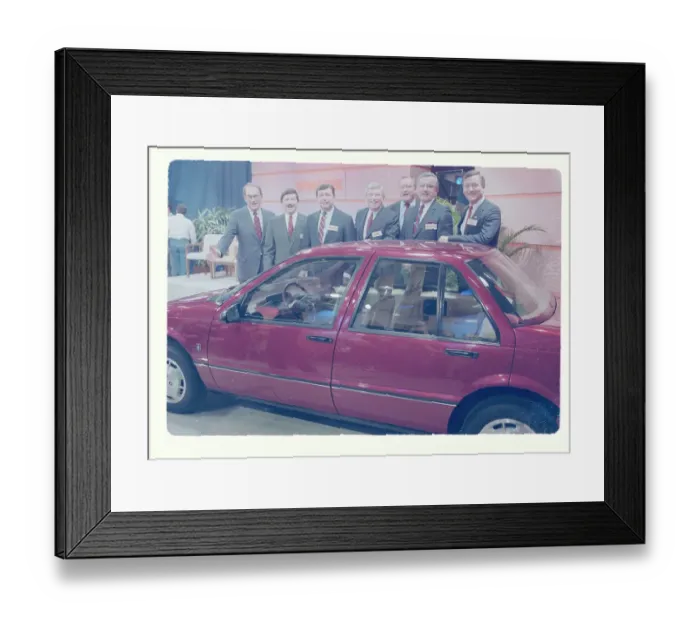 Framed Print : Governors Standing in Front of General Motors Framed Print : Governors Standing in Front of General Motors