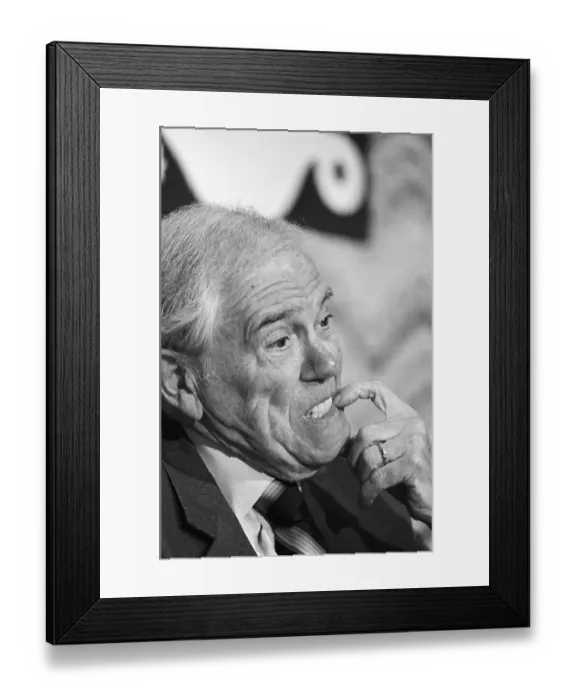 Framed Print : Douglas Fraser Addresses News Conference Framed Print : Douglas Fraser Addresses News Conference