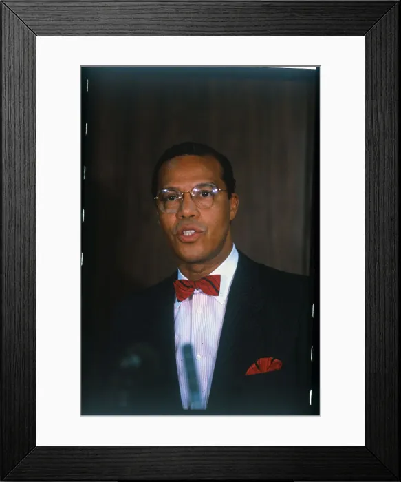 Framed Print : Portrait of Louis Farrakhan Framed Print : Portrait of Louis Farrakhan