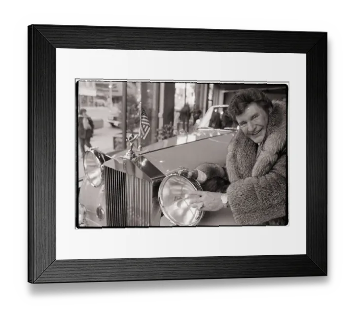 Framed Print : Liberace Stroking a Rolls-Royce Framed Print : Liberace Stroking a Rolls-Royce