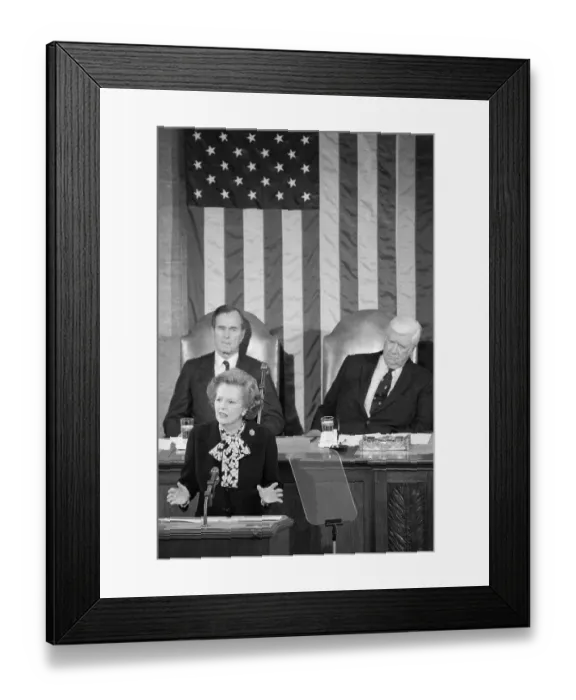 Framed Print : Margaret Thatcher Addressing Congress Framed Print : Margaret Thatcher Addressing Congress