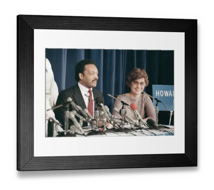 Framed Print : Jesse Jackson and Lucille Levin Framed Print : Jesse Jackson and Lucille Levin