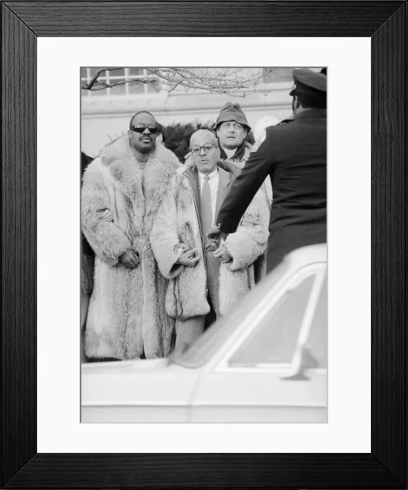 Framed Print : Police Officer Reprimanding Stevie Wonder and Others Framed Print : Police Officer Reprimanding Stevie Wonder and Others