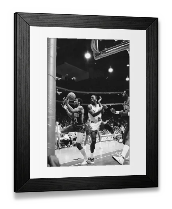 Framed Print : Michael Jordan and Isaiah Thomas in Game Action Framed Print : Michael Jordan and Isaiah Thomas in Game Action
