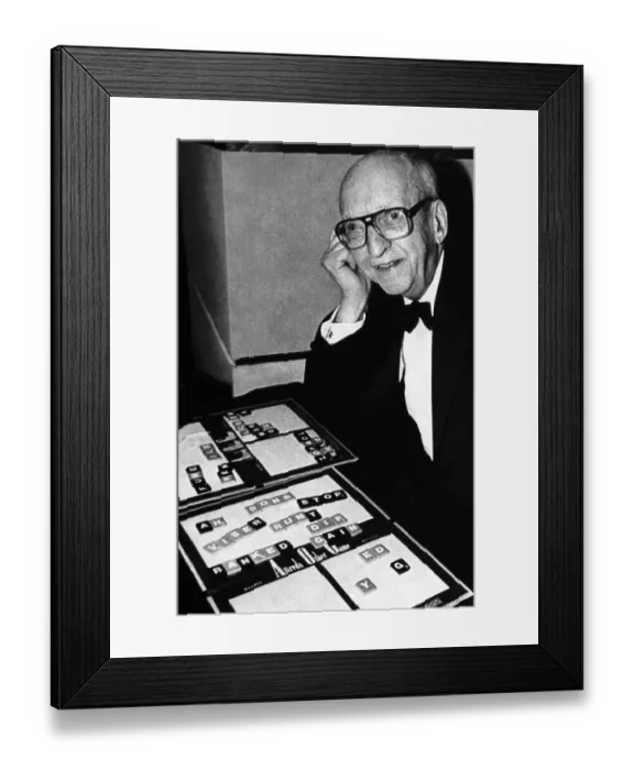Framed Print : Scrabble Game Inventor Alfred Butts Framed Print : Scrabble Game Inventor Alfred Butts