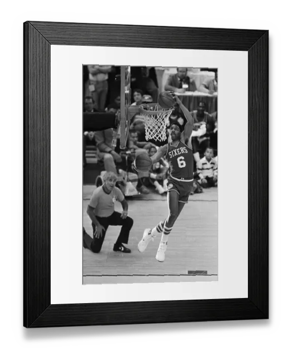 Framed Print : Julius Erving Trying Trick Shooting Framed Print : Julius Erving Trying Trick Shooting