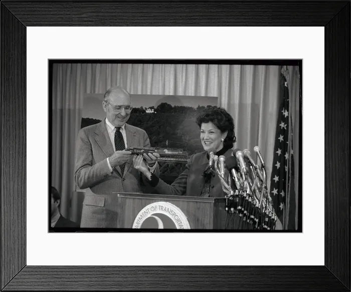 Framed Print : Elizabeth Dole Handing Chairman Model Train Framed Print : Elizabeth Dole Handing Chairman Model Train