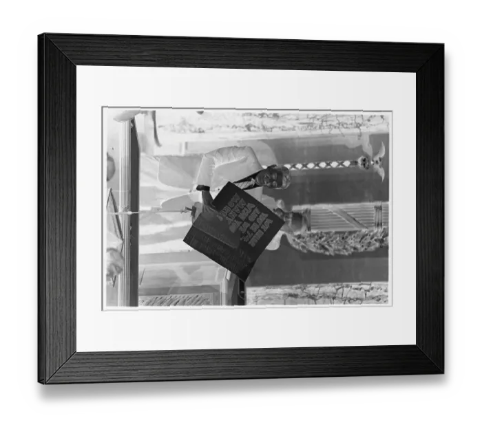 Framed Print : Ronald Reagan Holding Large Card Framed Print : Ronald Reagan Holding Large Card