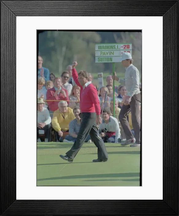 Framed Print : Portrait of Golfer Lanny Wadkins with Club After Winning Game Framed Print : Portrait of Golfer Lanny Wadkins with Club After Winning Game