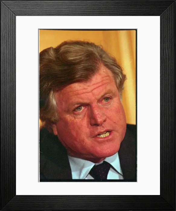 Framed Print : Portrait of Senator Edward Kennedy Speaking Framed Print : Portrait of Senator Edward Kennedy Speaking