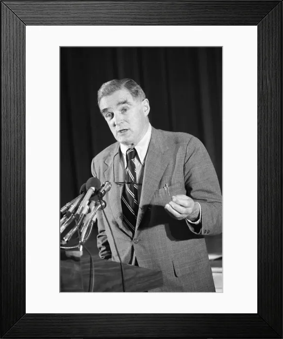 Framed Print : Harold Howe Gestures While Speaking Framed Print : Harold Howe Gestures While Speaking