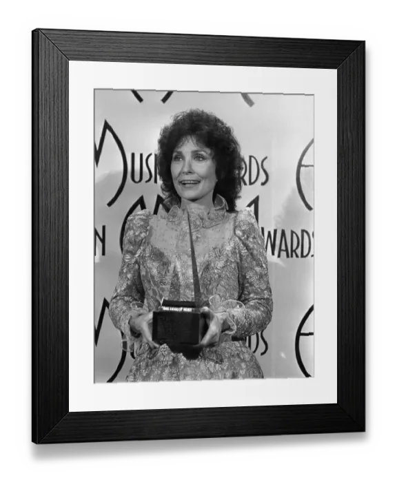Framed Print : Loretta Lynn Holding Award Framed Print : Loretta Lynn Holding Award