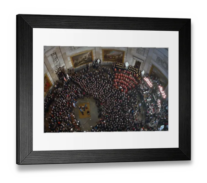Framed Print : Overhead View of Crowd at Inaugural Ceremony Framed Print : Overhead View of Crowd at Inaugural Ceremony