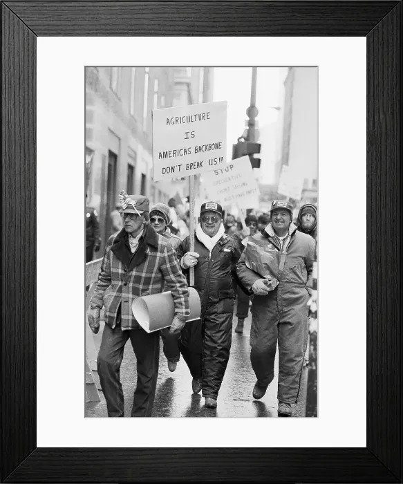 Framed Print : Farmers Protest Low Commodity Prices Framed Print : Farmers Protest Low Commodity Prices
