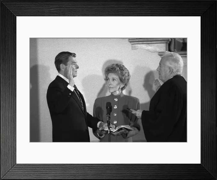 Framed Print : President Reagan's Being Sworn-In Framed Print : President Reagan's Being Sworn-In