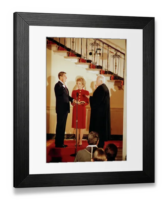 Framed Print : President Reagan Sworn In for Second Term Framed Print : President Reagan Sworn In for Second Term