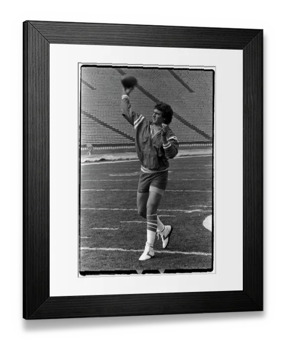 Framed Print : Dan Marino Throws Football During Workout Framed Print : Dan Marino Throws Football During Workout