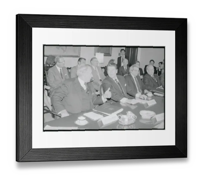 Framed Print : President Ronald Reagan and Government Business Leaders Framed Print : President Ronald Reagan and Government Business Leaders